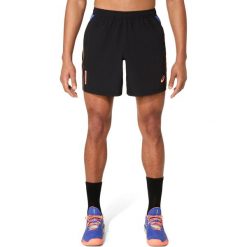 Szorty Asics 7. Czarne szorty męskie Asics, l, bez wzorów, z materiału, klasyczne. Za 256.00 zł.