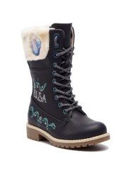 Frozen Kozaki C20QL28-1DFR Granatowy. Niebieskie buty zimowe dziewczęce Frozen, bez wzorów, ze skóry, bez zapięcia. Za 79.99 zł.