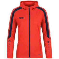 Damska bluza dresowa z kapturem Jako Power. Czerwone bluzy damskie Jako, bez wzorów, z dresówki, z kapturem. Za 350.00 zł.