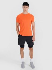 4F Spodenki treningowe szybkoschnące męskie 4F x Robert Lewandowski - czarne XL. Czarne krótkie spodenki sportowe męskie 4f, m, bez wzorów, z dzianiny, na fitness i siłownię. Za 229.99 zł.