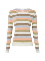 Brookshire Sweter z dzianiny Kobiety Bawełna biały|wielokolorowy, XXL. Białe swetry damskie brookshire, xxl, bez wzorów, z bawełny, bez kołnierzyka, bez ramiączek, bez kaptura. Za 89.95 zł.