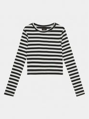 OVS Bluzka 1907339 Czarny Regular Fit. Czarne bluzki dla dziewczynek OVS, bez wzorów, z bawełny, bez ramiączek. Za 39.99 zł.
