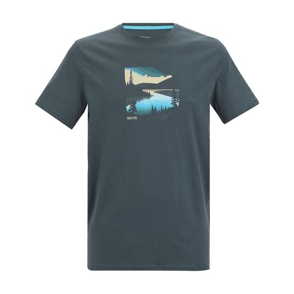T-shirt Męski Breezed Z Grafiką. Niebieskie t-shirty męskie Regatta, l, bez wzorów, z bawełny, bez kołnierzyka. Za 79.99 zł.