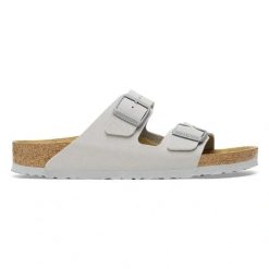 Birkenstock Arizona BF Stone Coin Klapki męskie. Szare klapki męskie Birkenstock, z materiału, klasyczne. Za 339.99 zł.