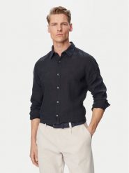 BOSS Koszula Relegant 50567579 Granatowy Regular Fit. Niebieskie koszule męskie Boss, m, bez wzorów, ze lnu, bez kołnierzyka, bez ramiączek. Za 499.99 zł.