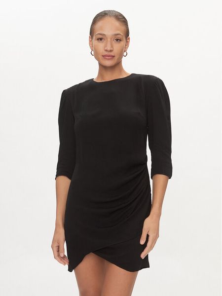 DKNY Sukienka koktajlowa D2A4B345 Czarny Regular Fit. Czarne sukienki damskie DKNY, bez wzorów, z wiskozy, wizytowe, bez kołnierzyka, bez ramiączek. Za 619.99 zł.