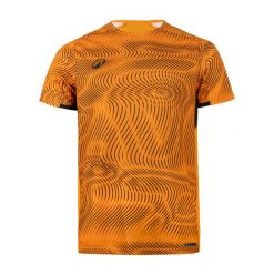 Koszulka piłkarska Kipsta Club Wavy. Brązowe koszulki sportowe męskie KIPSTA, l, bez wzorów, z materiału, bez kołnierzyka, bez ramiączek, do piłki nożnej. Za 59.99 zł.