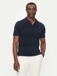 Hechter Paris Polo 65009 151808 Granatowy Regular Fit. Niebieskie koszulki polo męskie Hechter Paris, l, bez wzorów, z bawełny, bez ramiączek. Za 289.99 zł.
