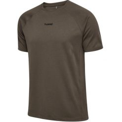 T-shirt Hummel Momentum. Brązowe t-shirty męskie Hummel, l, bez wzorów, z tkaniny, bez kołnierzyka. Za 171.00 zł.