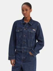 Calvin Klein Jeans Kurtka jeansowa Classic LV047E903G Granatowy Regular Fit. Niebieskie kurtki damskie Calvin Klein Jeans, l, bez wzorów, z bawełny, bez kaptura. Za 449.99 zł.