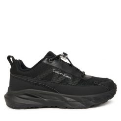 Sneakersy Calvin Klein. Czarne trampki i tenisówki chłopięce Calvin Klein, bez wzorów, bez zapięcia. Za 219.99 zł.