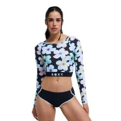 Rashguard damski ROXY ACTIVE. Czarne bikini damskie Roxy, m, bez wzorów. Za 299.99 zł.