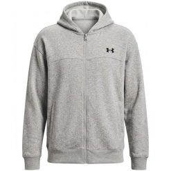 Bluza Under Armour Ua Rival Lw Fz Dorośli. Szare bluzy sportowe męskie Under Armour, s, bez wzorów, z bawełny, z kapturem. Za 360.99 zł.
