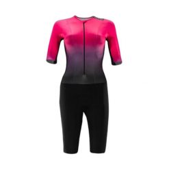 Damski strój triathlonowy Huub Collective Trisuit. Czarne obuwie sportowe damskie Huub, bez wzorów, rowerowe. Za 767.25 zł.