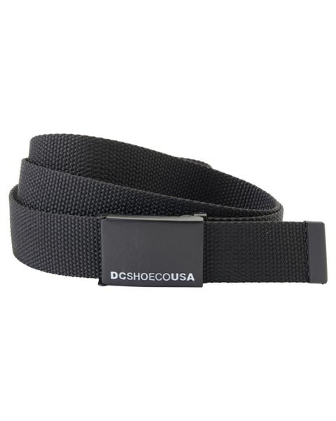 Pasek męskie DC Shoes Web Belt. Czarne paski damskie DC Shoes, bez wzorów, z materiału. Za 190.00 zł.