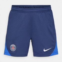 Szorty Nike Paris Saint-Germain Strike midnight navy. Niebieskie krótkie spodenki sportowe męskie Nike, bez wzorów. Za 211.46 zł.