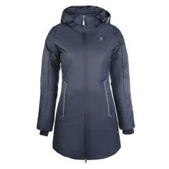 Kurtka jeździecka ogrzewana na zamek błyskawiczny bez baterii damska HKM Elegant. Czarne kurtki damskie HKM, m, bez wzorów, z dzianiny, bez kaptura. Za 678.00 zł.