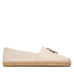 Espadryle Tory Burch. Białe espadryle damskie Tory Burch, bez wzorów, bez obcasa, bez zapięcia. Za 1,439.00 zł.