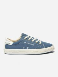 Buty sportowe damskie TBS Lanzara. Niebieskie obuwie sportowe damskie TBS, bez wzorów, z materiału, tenisowe. Za 246.50 zł.