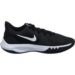 Buty do chodzenia męskie Nike Precision V. Czarne buty sportowe męskie Nike, z materiału, bez zapięcia, trekkingowe. Za 421.00 zł.