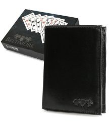 Portfel męski czarny Beltimore G09. Czarne portfele męskie bez wzorów, z materiału. Za 49.90 zł.