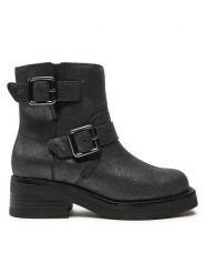 Clarks Botki Rebelle Buckle 26178889 Srebrny. Szare botki damskie Clarks, ze skóry, bez obcasa, na płaskiej podeszwie, bez zapięcia. Za 649.99 zł.