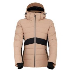 Damska Kurtka Narciarska Glacial. Brązowe kurtki snowboardowe damskie Dare 2b, bez wzorów, bez kaptura, narciarskie. Za 231.99 zł.