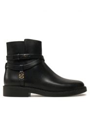 MICHAEL Michael Kors Botki 40F4ABME5L Czarny. Czarne botki damskie MICHAEL Michael Kors, ze skóry, bez obcasa, na płaskiej podeszwie, bez zapięcia. Za 769.99 zł.
