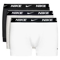 Bokserki Męskie Nike Trunk DRI-FIT 3-Pak Bawełniane 3 Kolory. Białe bokserki męskie Nike, l, bez wzorów, z bawełny. Za 117.00 zł.