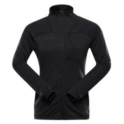 Bluza damska trekkingowa szybkoschnąca Alpine Pro Onneca 3. Czarne bluzy damskie Alpine Pro, bez wzorów, bez kaptura. W wyprzedaży za 299.00 zł.