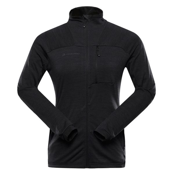 Bluza damska trekkingowa szybkoschnąca Alpine Pro Onneca 3. Czarne bluzy damskie Alpine Pro, bez wzorów, bez kaptura. W wyprzedaży za 299.00 zł.