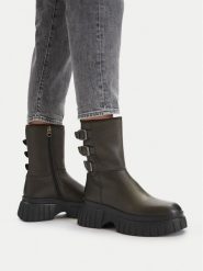 G-Star Raw Botki CEO-WI33-CS555-KIWI-13 Zielony. Zielone botki damskie G-Star, ze skóry, retro, bez obcasa, na płaskiej podeszwie, bez zapięcia. Za 393.99 zł.