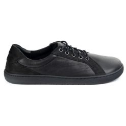 Olivier Buty męskie barefoot minimalistyczne skórzane 909J czarne. Czarne półbuty na co dzień męskie ze skóry, klasyczne, bez zapięcia. Za 423.31 zł.