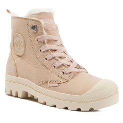 Trapery Palladium. Brązowe kozaki damskie Palladium. Za 469.99 zł.