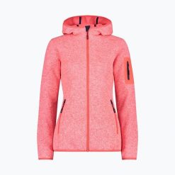 Bluza polarowa damska CMP. Czerwone bluzy damskie CMP, xs, bez wzorów, z polaru, bez kaptura. Za 297.50 zł.