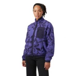 Sweter damski Helly Hansen Imperial Printed Pile Snap. Fioletowe swetry damskie Helly Hansen, bez wzorów, z polaru, sportowe, bez kołnierzyka, bez ramiączek, bez kaptura. Za 603.50 zł.