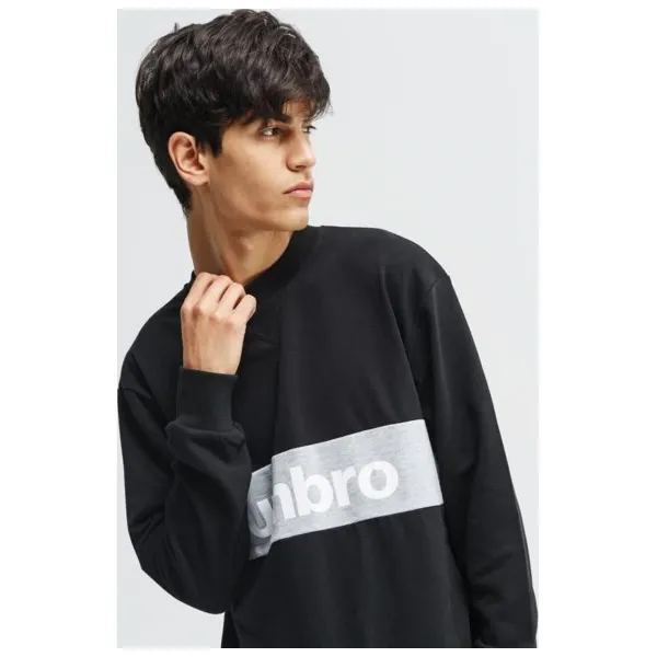 Umbro Bluza Branded Panelled , czarny, rozmiar L. Czarne bluzy męskie Umbro, l, bez wzorów, z bawełny, bez kaptura. Za 129.99 zł.