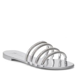 Klapki Giuseppe Zanotti. Szare klapki damskie Giuseppe Zanotti, bez wzorów, bez obcasa. Za 2,679.00 zł.