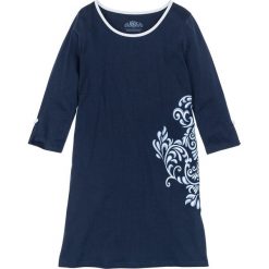 Koszula nocna, bawełna organiczna bonprix ciemnoniebieski z nadrukiem. Niebieskie koszule nocne damskie bonprix, z nadrukiem, z bawełny. Za 44.99 zł.