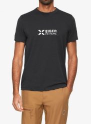 Koszulka szybkoschnąca Mammut Eiger Logo T-Shirt. Czarne t-shirty męskie Mammut, l, bez wzorów, z bawełny, bez kołnierzyka. Za 280.49 zł.