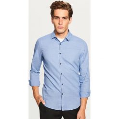 Koszula w kratkę slim fit - Niebieski. Niebieskie koszule męskie Reserved, w kratkę. Za 119.99 zł.