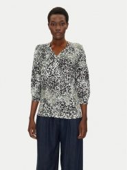 Olsen Bluzka 11105066 Brązowy Regular Fit. Brązowe bluzki damskie Olsen, bez wzorów, z bawełny, bez kołnierzyka, bez ramiączek. Za 179.99 zł.