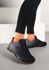 Czarno-Szare Buty Sportowe Sneakersy Ozdobione Cieniowaniem Hanetdane. Czarne obuwie sportowe damskie Born2be, bez wzorów, z jeansu. Za 74.99 zł.
