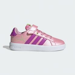 BUTY DZIECIĘCE DLA DZIEWCZĄT GRAND COURT 3.0. Czerwone legginsy damskie Adidas, l, bez wzorów, z gumy. Za 169.00 zł.