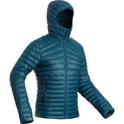 Kurtka trekkingowa męska puchowa Forclaz MT100 - 5°C. Kurtki męskie FORCLAZ, l, bez wzorów, z materiału, sportowe, bez kaptura. Za 229.99 zł.