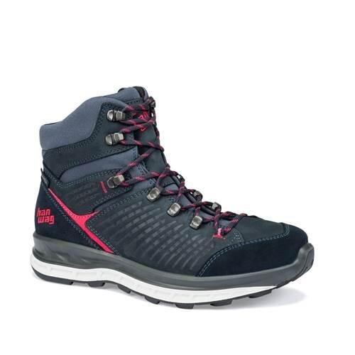 Buty do chodzenia damskie Hanwag Bluecliff Lady Ecoshell. Niebieskie obuwie sportowe damskie Hanwag, bez wzorów, z materiału, trekkingowe. Za 1,158.00 zł.