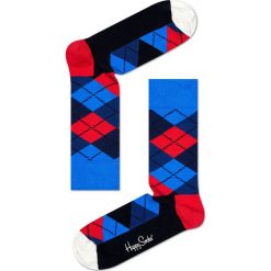 Happy Socks - Skarpetki Argyle. Niebieskie skarpety damskie Happy Socks, z bawełny. Za 39.90 zł.