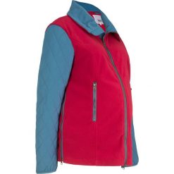 Bluza ciążowa rozpinana z mikropolaru, z watowanymi rękawami bonprix ciemnoczerwono-niebieski dżins. Bluzy damskie marki bonprix. Za 89.99 zł.