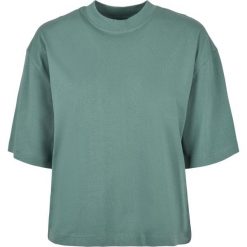 Koszulka damska Urban Classics organic oversized-Duże rozmiary. Zielone koszulki sportowe damskie Urban Classics, bez wzorów, bez kołnierzyka, bez ramiączek. Za 142.00 zł.