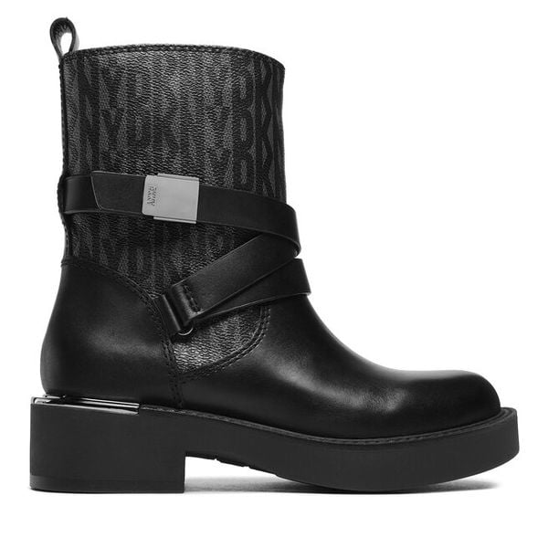 Botki DKNY. Czarne botki damskie DKNY, bez obcasa, na płaskiej podeszwie, bez zapięcia. Za 919.99 zł.